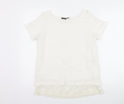 Womens UK Size 8 NEXT White Basic T-Shirt