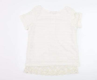 Womens UK Size 8 NEXT White Basic T-Shirt