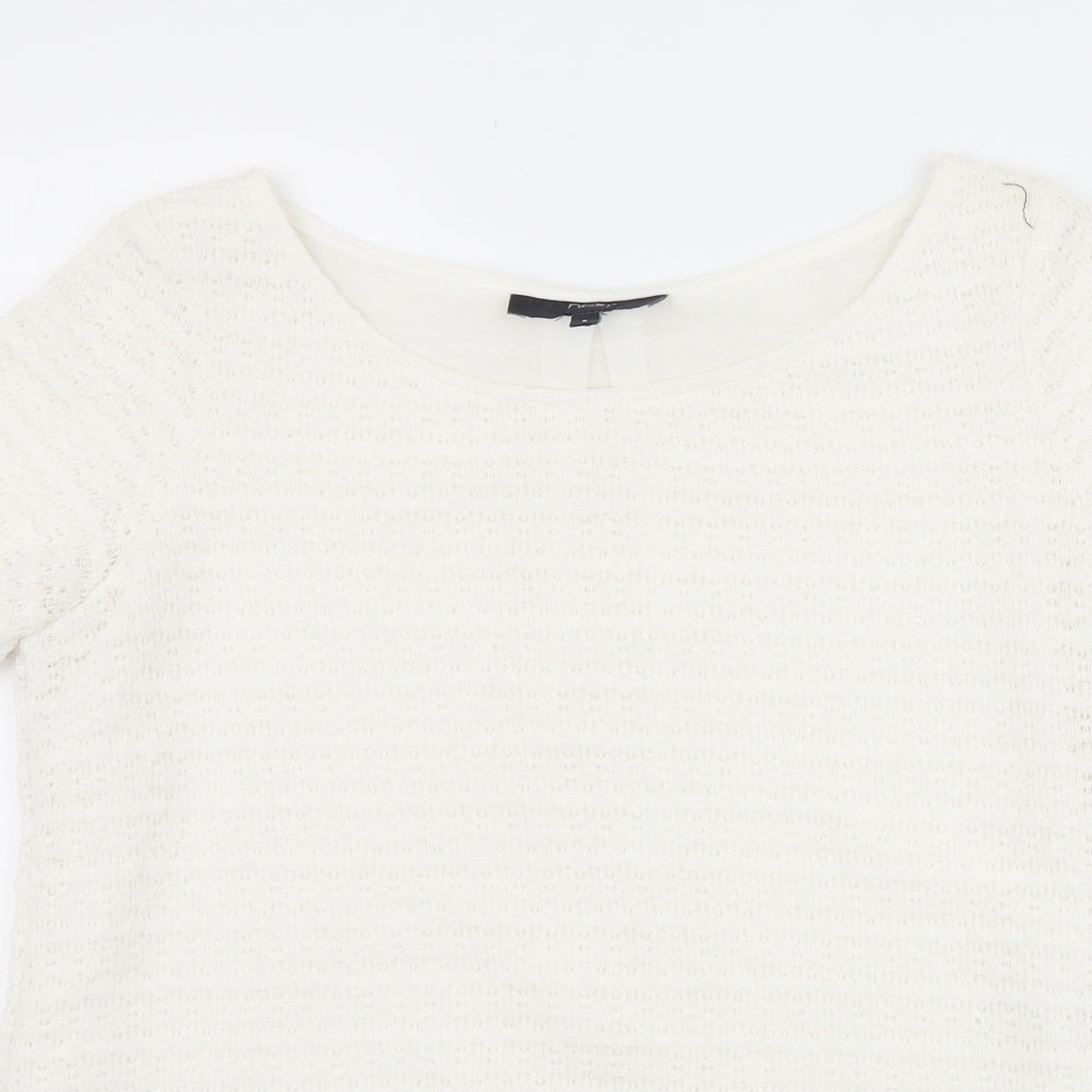 Womens UK Size 8 NEXT White Basic T-Shirt