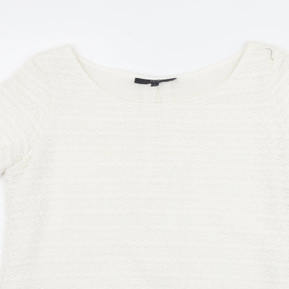 Womens UK Size 8 NEXT White Basic T-Shirt