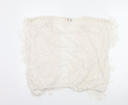 River Island Womens Ivory  Lace Cardigan Jumper Size 10