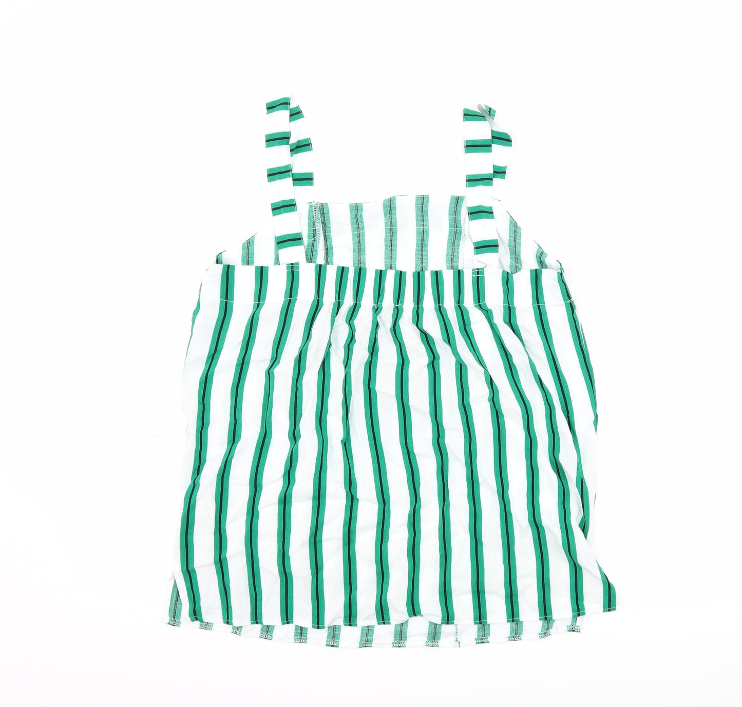 Papaya Womens Green Striped  Basic Tank Size 10