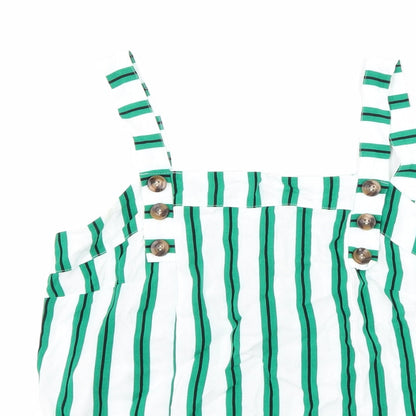 Papaya Womens Green Striped  Basic Tank Size 10