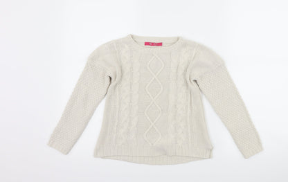 Primark Girls Ivory   Pullover Jumper Size 8-9 Years