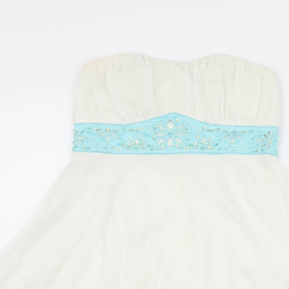 Preworn Womens White   Ball Gown  Size 8