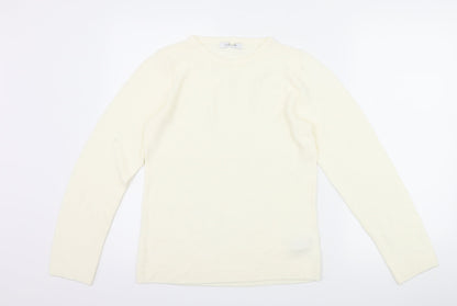 Marks & Spencer Womens Ivory   Pullover Jumper Size 8