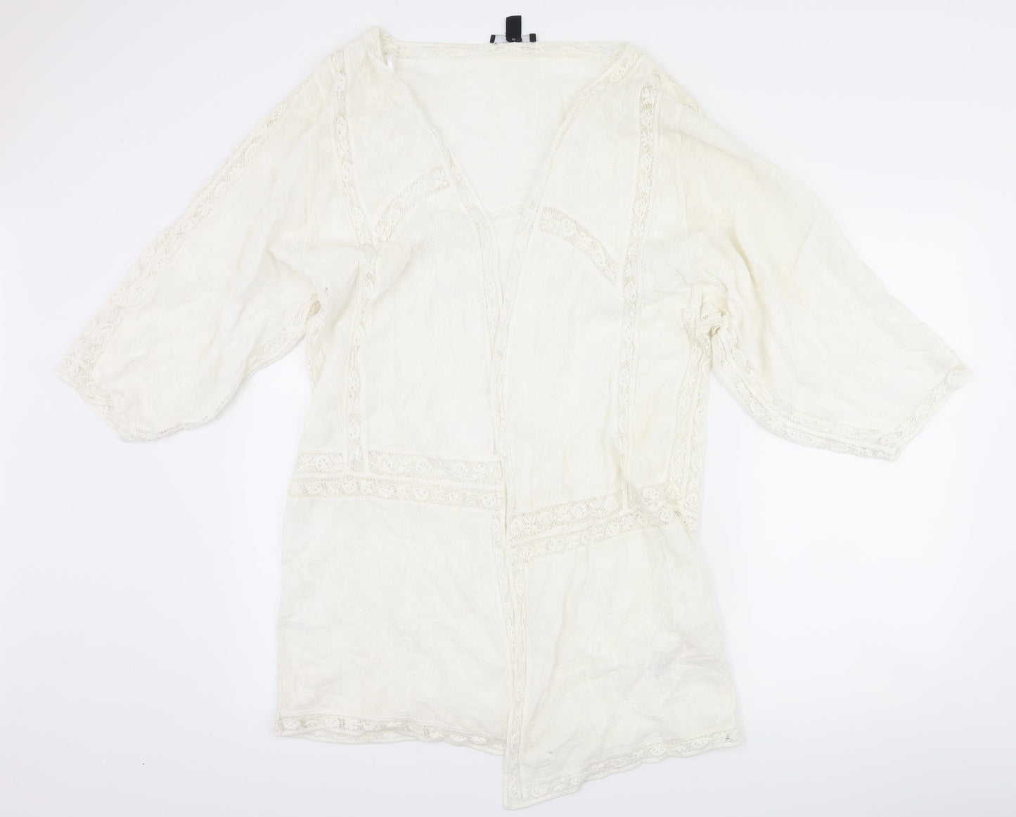 New Look Womens White   Cardigan Jumper Size S