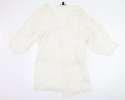 New Look Womens White   Cardigan Jumper Size S