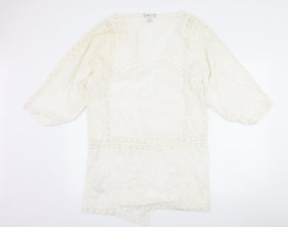 New Look Womens White   Cardigan Jumper Size S