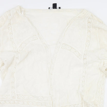 New Look Womens White   Cardigan Jumper Size S