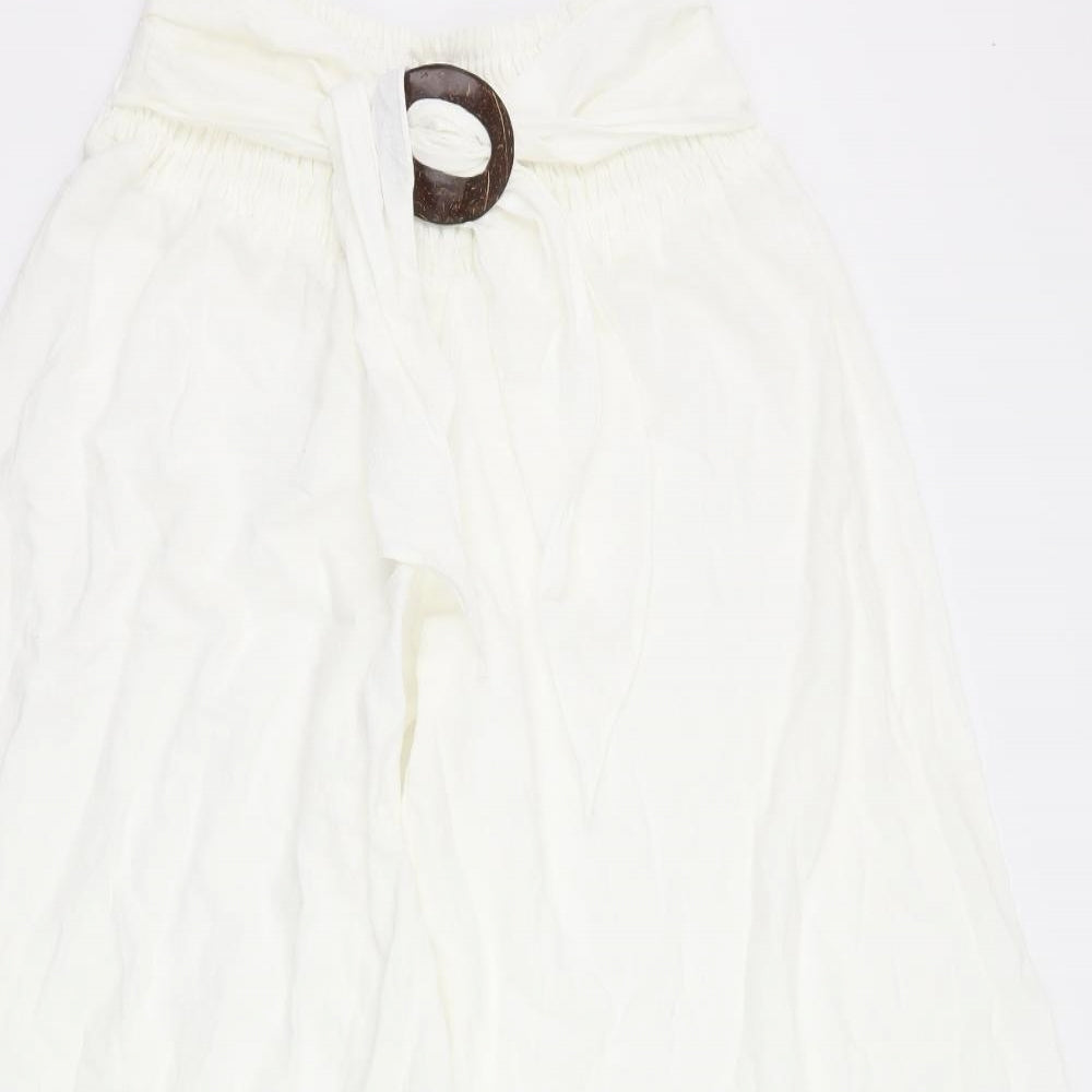 salony Womens White   Trousers  Size 32 L25 in