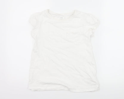 Next Girls White   Basic T-Shirt Size 10 Years