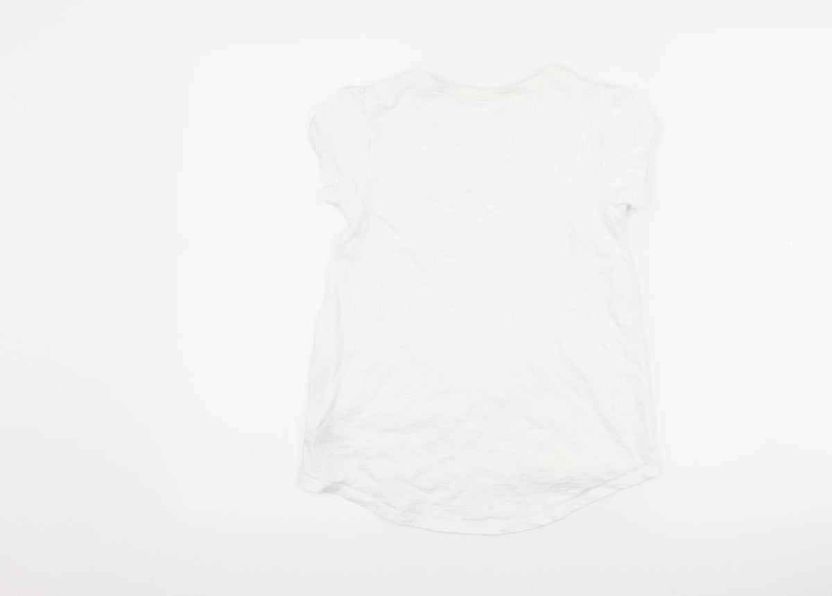 Next Girls White   Basic T-Shirt Size 10 Years