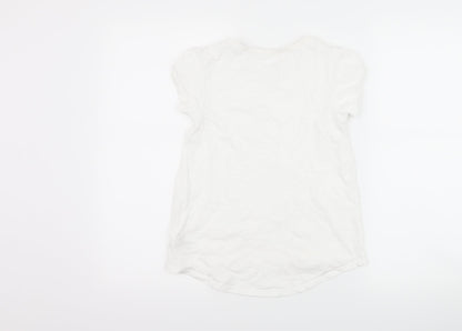 Next Girls White   Basic T-Shirt Size 10 Years