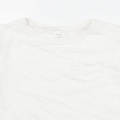 Next Girls White   Basic T-Shirt Size 10 Years