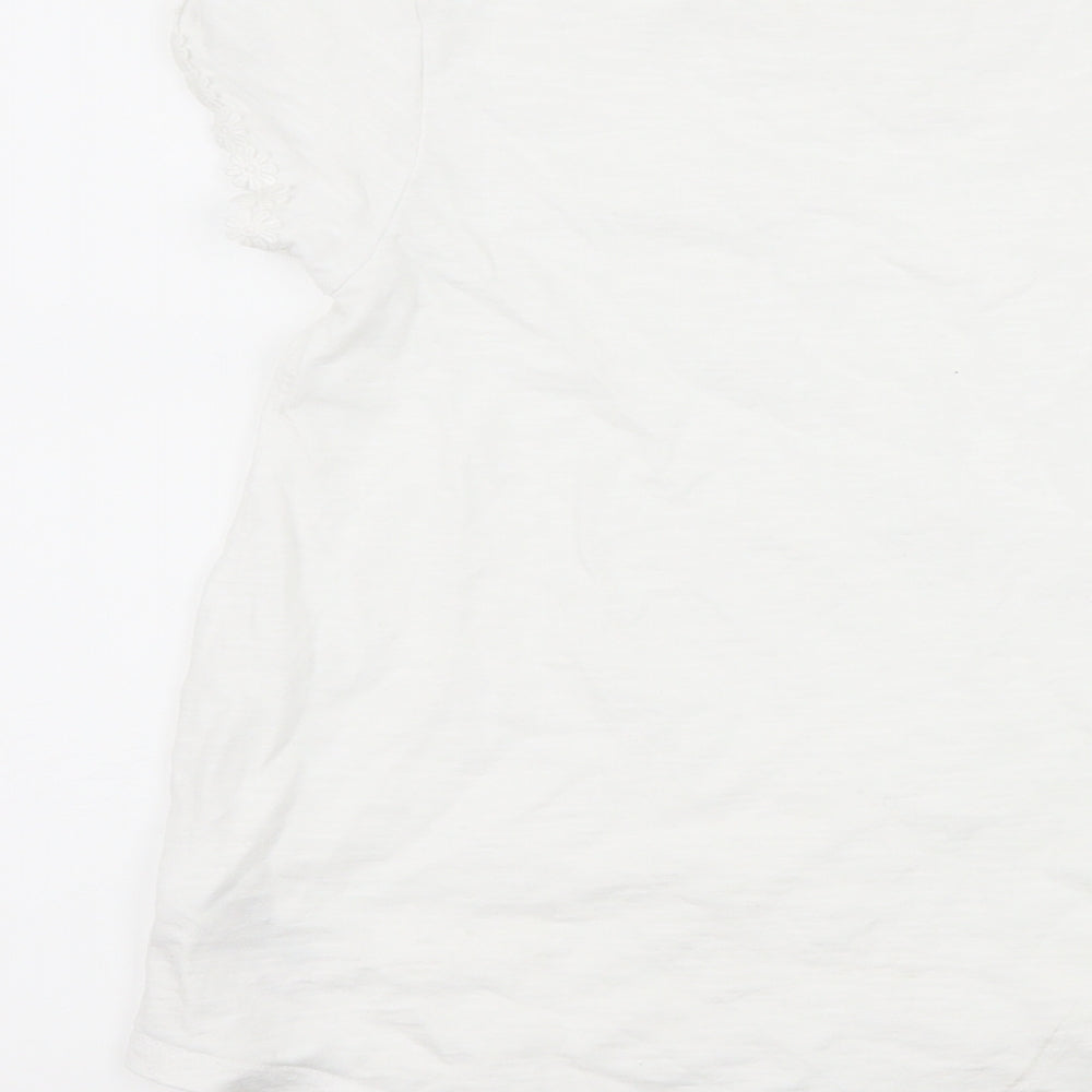 Next Girls White   Basic T-Shirt Size 10 Years