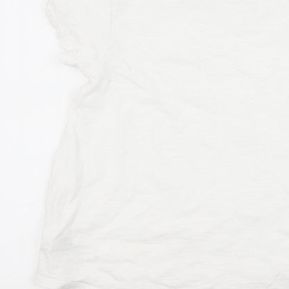 Next Girls White   Basic T-Shirt Size 10 Years
