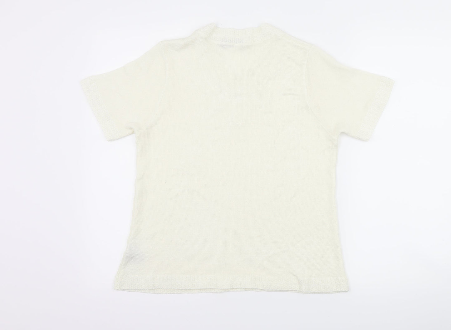 prauna Womens White   Basic T-Shirt Size M