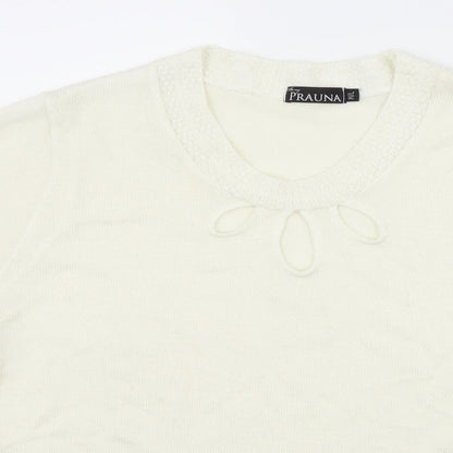 prauna Womens White   Basic T-Shirt Size M