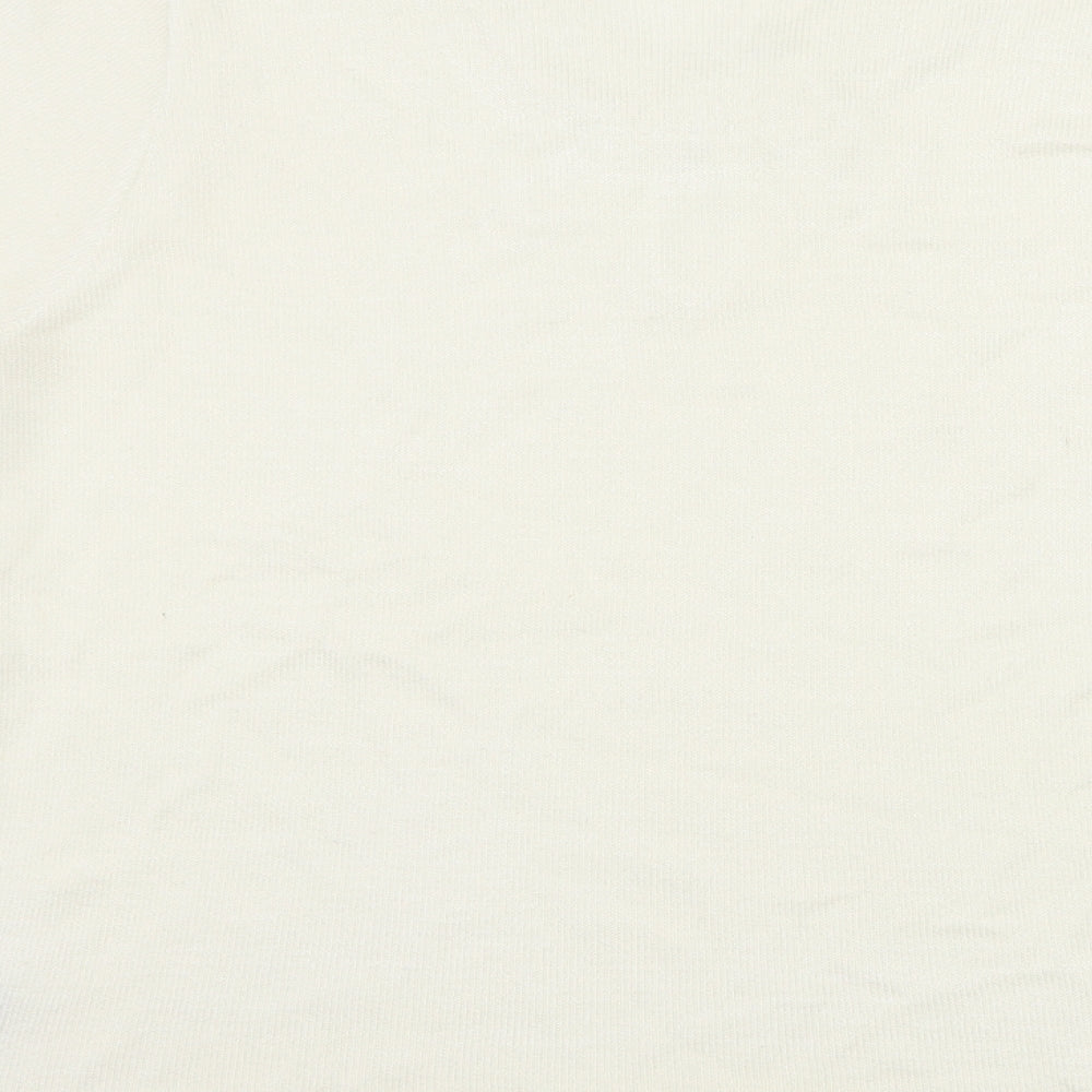 prauna Womens White   Basic T-Shirt Size M