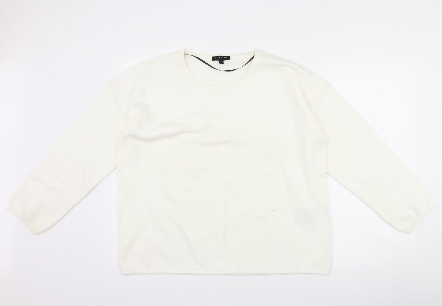 Selected Femme Womens White   Pullover Jumper Size XL