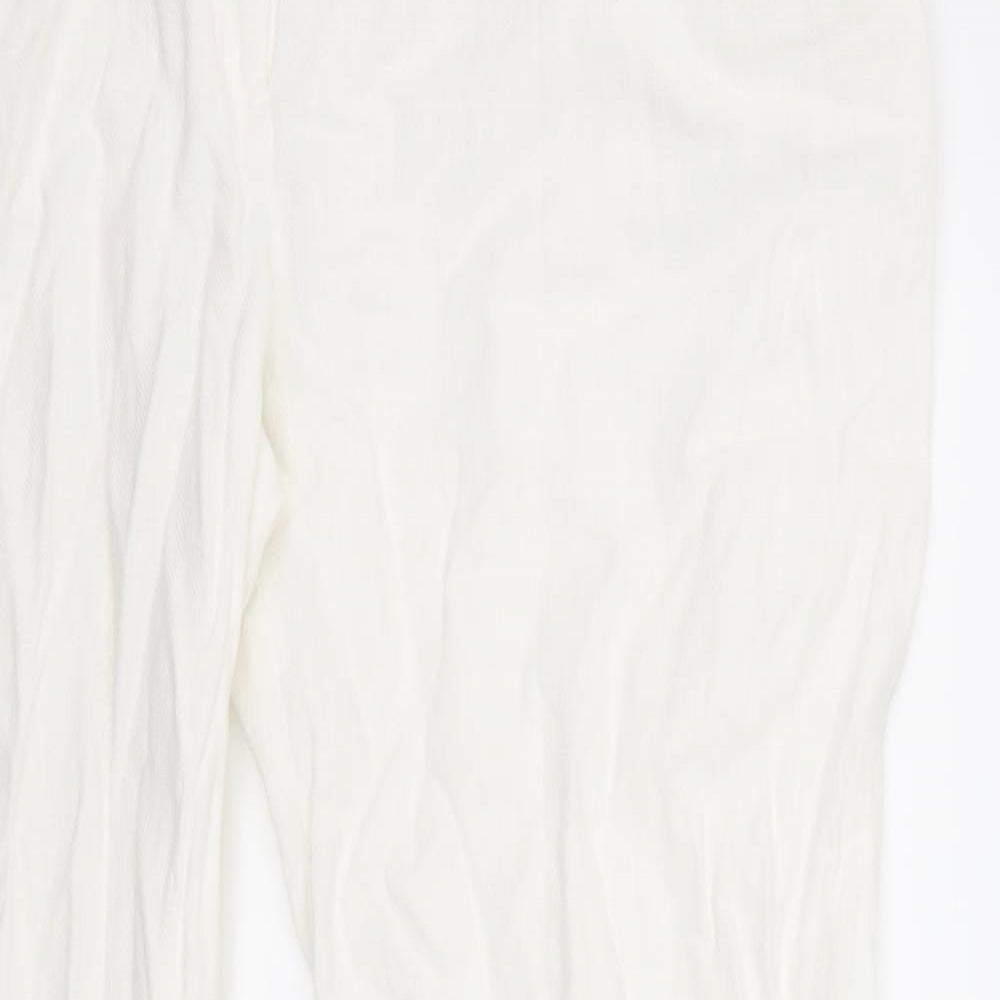 Womens UK Size 36 Marks and Spencer Regular Fit  White Trousers
