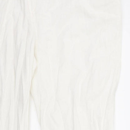 Womens UK Size 36 Marks and Spencer Regular Fit  White Trousers