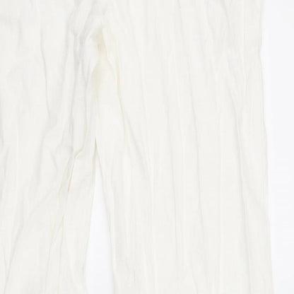 Womens UK Size 36 Marks and Spencer Regular Fit  White Trousers