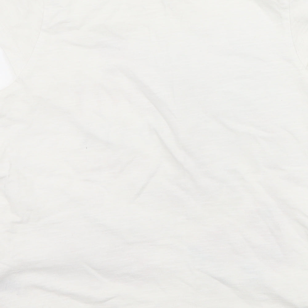 Nutmeg Girls White   Basic T-Shirt Size 6-7 Years  - slogan