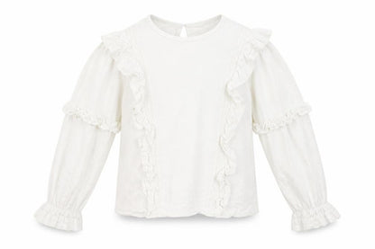 SHEIN Girls White   Basic Blouse Size 7-8 Years