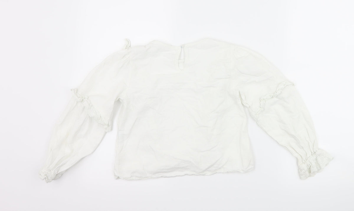 SHEIN Girls White   Basic Blouse Size 7-8 Years