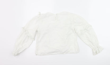 SHEIN Girls White   Basic Blouse Size 7-8 Years