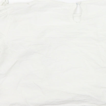 SHEIN Girls White   Basic Blouse Size 7-8 Years