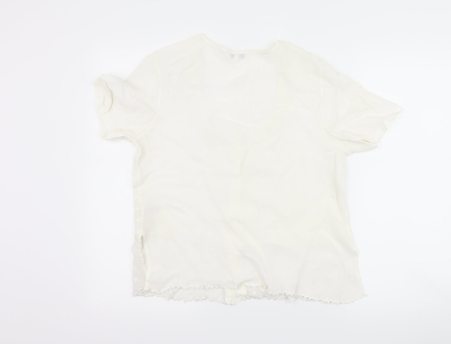 Womens UK Size 16 Klass Ivory Basic Button-Up