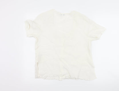Womens UK Size 16 Klass Ivory Basic Button-Up