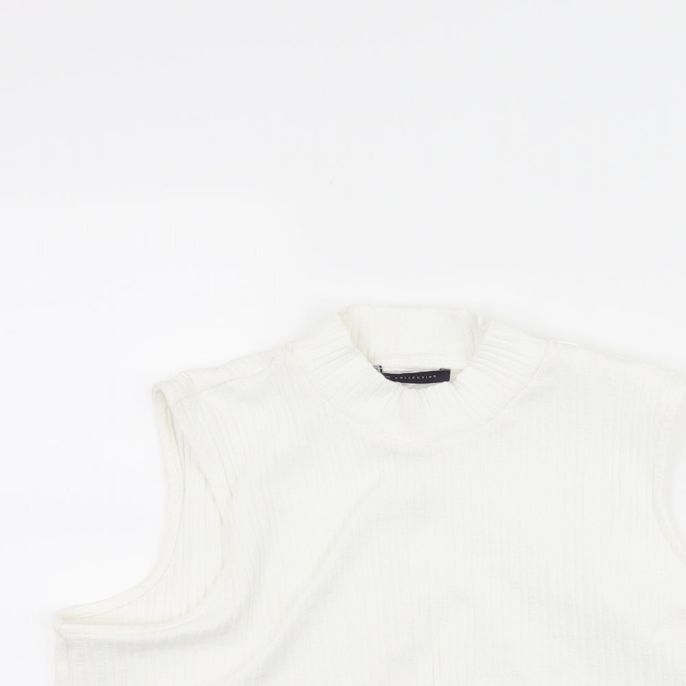 Womens UK Size 16 Marks and Spencer White Cropped Tank
