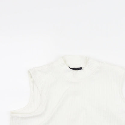 Womens UK Size 16 Marks and Spencer White Cropped Tank