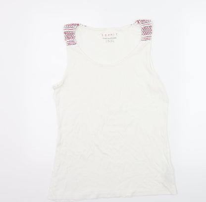 Womens UK Size XL Espirit White Basic Tank
