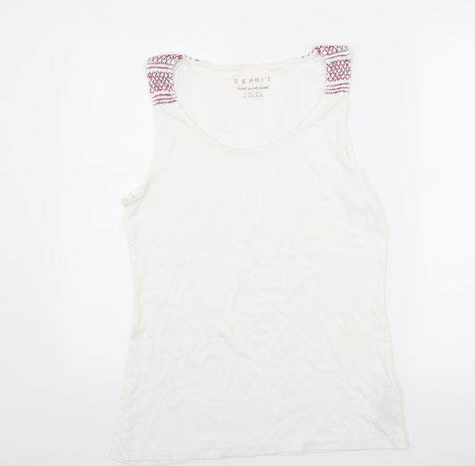 Womens UK Size XL Espirit White Basic Tank