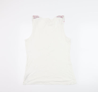 Womens UK Size XL Espirit White Basic Tank