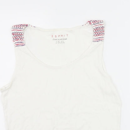 Womens UK Size XL Espirit White Basic Tank