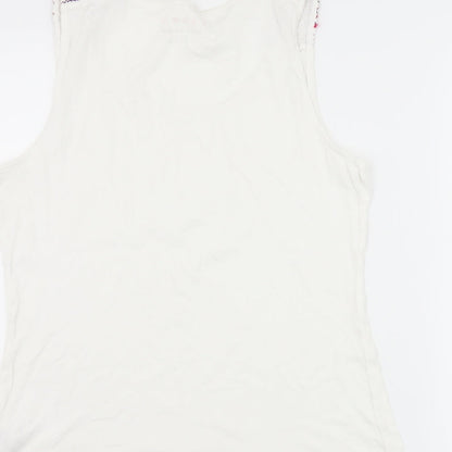 Womens UK Size XL Espirit White Basic Tank