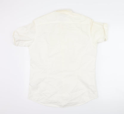 Mens UK Size M Burton White  Button-Up Short Sleeve Casual Shirt