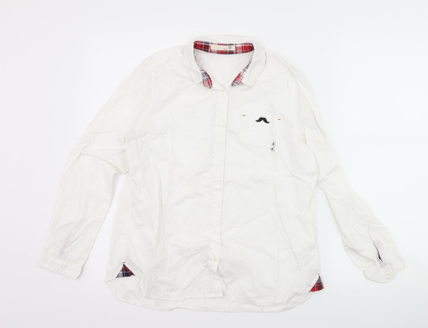 estacot Boys White   Basic Button-Up Size L