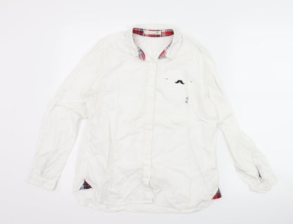 estacot Boys White   Basic Button-Up Size L