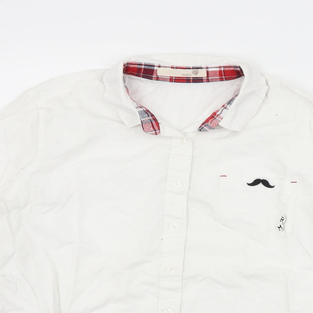 estacot Boys White   Basic Button-Up Size L