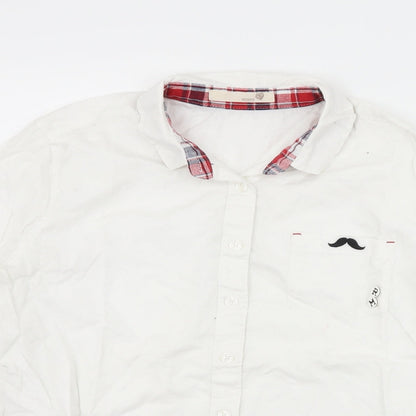 estacot Boys White   Basic Button-Up Size L