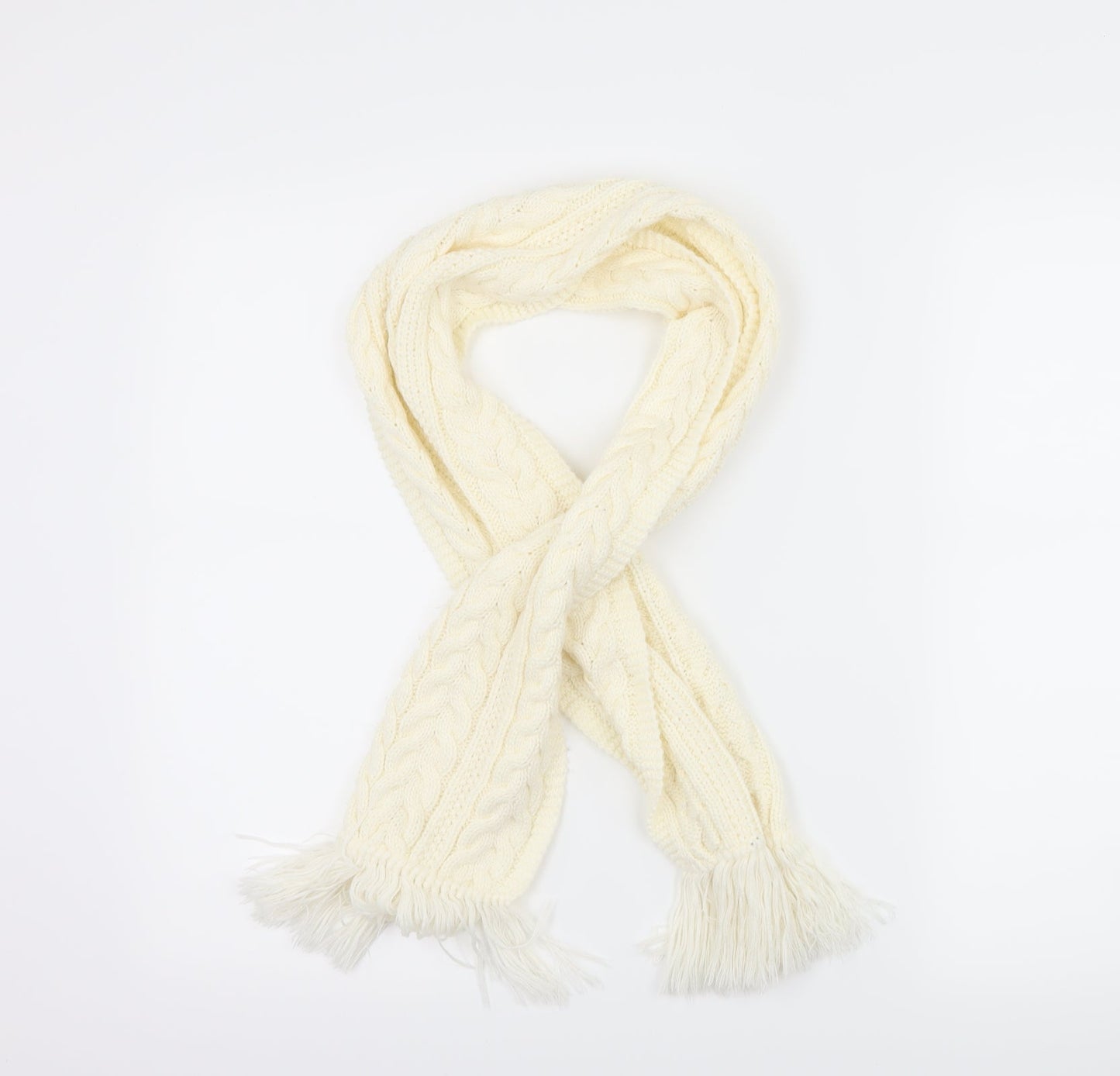 Preworn Womens Ivory    Scarf