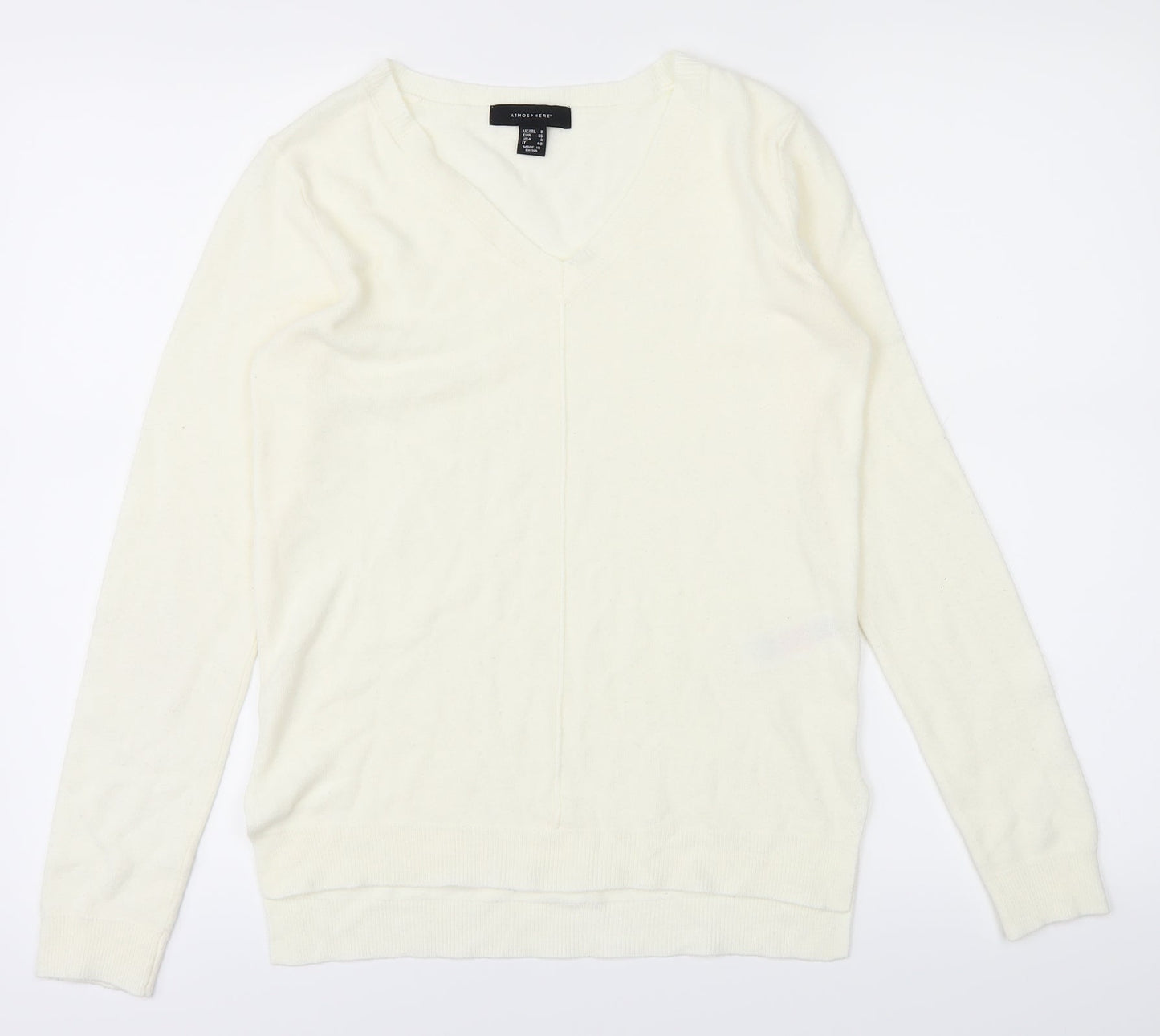 Atmosphere Womens White   Basic T-Shirt Size 8