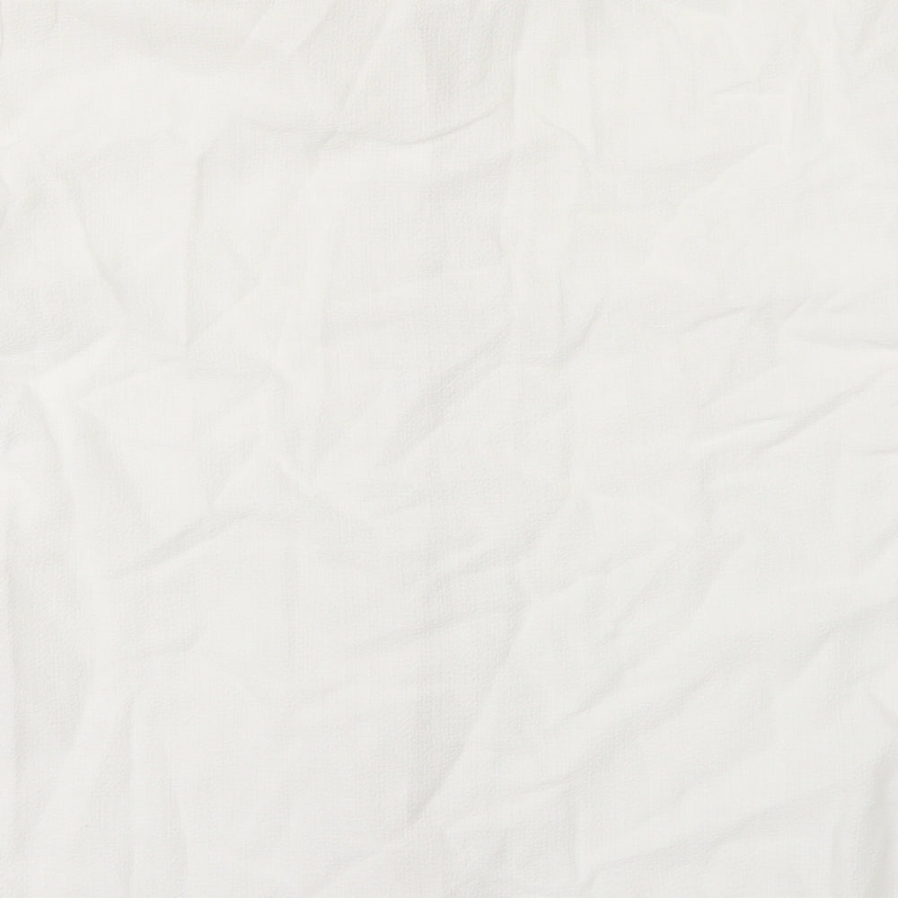 Adams Womens White   Basic Button-Up Size 14